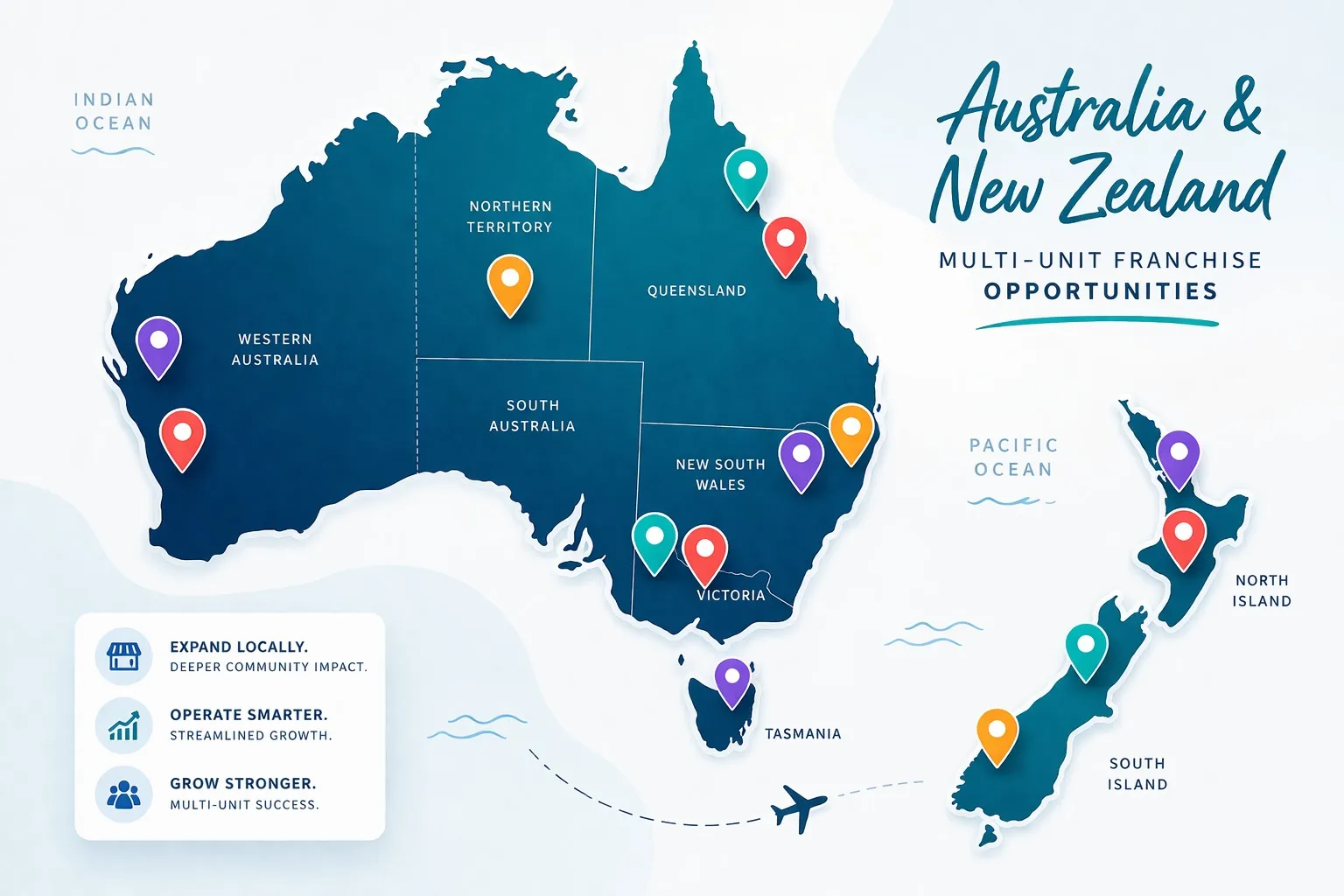 Multi-unit franchise business locations